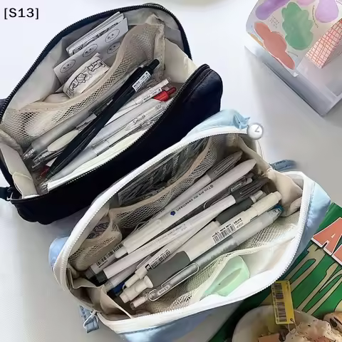 Kawaii Large Capacity Pencil Case Student Pencil Bag School Stationery Supplies Box And Makeup Stora
