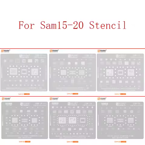 Amaoe Sam15-20 BGA Reballing Stencil For Samsung S21 S22 S23 S24 Ultra SM8650 Z Flip3 F13 A33 A53 A1