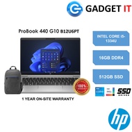 HP PROBOOK 440 G10 B12U6PT LAPTOP (I5-1334U,16GB,512GB SSD,14" FHD,Iris Xe Graphics,WIN11 PRO)FREE B
