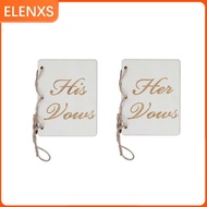 2 Pieces Romantic Vow Booklet Wedding Vows Books Decoration Oath Book