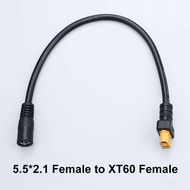 XT60 Plug Male Female Connector to DC 5525/DC5521 Battery Charging Adapter Power Cable For Fly FPV M