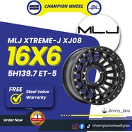 🇯🇵*MLJ* XTREME-J XJ08 16X6 5H139.7 ET-5 SATIN BLACK