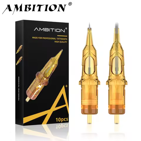 Ambition Glory 10PCS 0.3/0.35mm RL/RM Tattoo Cartridge Mix Disposable Tattoo Needle Round Liner 1rl 
