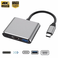 3-in-1 USB-C Hub with HDMI 4K and USB 3.0 Charging Pro for MacBook Air 12 Pro iPad and Samsung Dex  