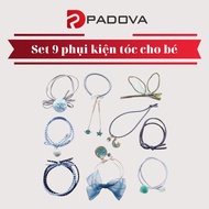 Set of 9 Beautiful Hair Bands in Many Beautiful Styles for Girls Korean Style PADOVA 6163