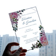 10Pcs Transparent Personalized Printed Customized PVC Wedding Invitation Card