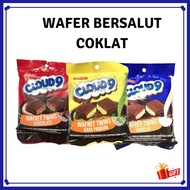 [6pcs] Wafer Twins Bersalut Coklat |Cloud 9 Wafer (Chocolate/Kaya Pandan/ Vanilla)