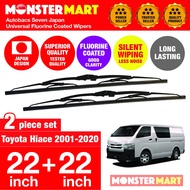 Autobacs Seven Japan Universal Fluorine Coated Windscreen Wiper Blade with 4 Adaptors For Hiace 22 +