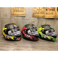 607 Helmet EVO CA969|Graffiti Painted 969 Dual Mirror Full Face