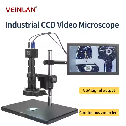 HDMI, VGA, USB digital camera single-lens video microscope, with continuous zoom range of 0.7X - 4.5