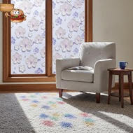 sun Static Cling Window Privacy Film 3D Embossed Floral UV Bloing 1Roll 60*100cm for Living Room Dec