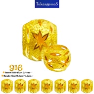 TukangemaS beads emas 916 star mid sandy Bead 0.40-0.50Cm/MINI Beads 916 Gold 22k / (SMS)