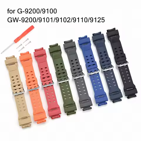 Resin Watch Strap for Casio G-shock G-9200/9100 GW-9200/9101/9102/9110/9125 Camouflage Men Sport Wat