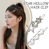 Japanese Y2k Spicy Girl Metal Star Hair Clip Sweet Out Clip Pentagram Bangs Cool And Accessory C9i1