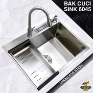 SILVER 6045 Kitchen Sink Package Stainless Steel Kitchen Sink 60x45