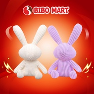 Stuffed Rabbit Wearing Pearl Necklace Soft Cotton Rabbit for Baby to Hug to Bed - Bibo Mart