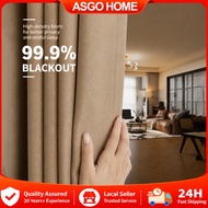 99.9% Blackout Curtain 5-8 Feet Double dark lined soundproof and thermal insulation windows COD.FHL