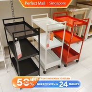 PM 3 Tier Trolley Rack Multipurpose Storage Rack with Wheel trolley cart Home Kitchen Rack Office Shelves