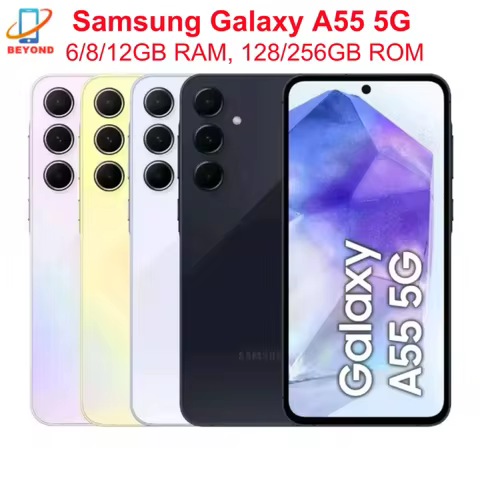 Samsung Galaxy A55 5G A556B A556E A5560 Original 6.6" AMOLED 6/8/12GB RAM 128/256GB Octa Core Exynos