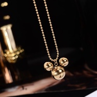 [ Bayar Ditempat ] Kalung Titanium Mickey Mouse Dewasa / Kalung Titanium Rantai Biji Lada / Kalung T