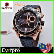 KADEMAN Super Promotion KADEMAN K820G Analog Digital Watch for Man Original Business Stainless Steel Waterproof