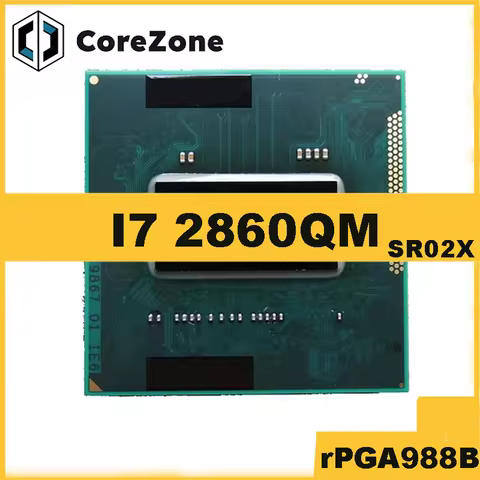 Used Core i7-2860QM i7 2860QM SR02X 2.5GHz Quad-Core Eight-Thread CPU Processor 8M 45W Socket G2 / r