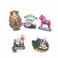 Egypt Pharaoh Slovakia Ireland Sweden France Fridge Magnet Travel Souvenir Hand Painted Craft Gift C