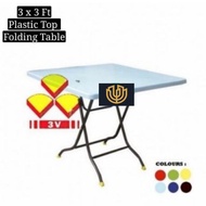 3x3 3V Folding table meja lipat plastic table  study table square table outdoor table MEJA MAMAK