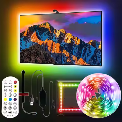 Tv Led Backlight 3.8M 5M 5V Smart Rgbic App Control Led Synchronization Music Usb Strip For Tv Light