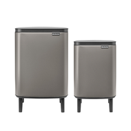 Brabantia BO WASTE BIN 高腳環保掀蓋式垃圾桶7L+12L-煤灰褐