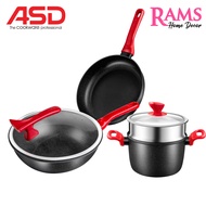 ASD 3 Pcs Induction Non Stick Maifan Stone Die Cast Cookware Set / Maifan Cookware Set / Periuk Besa