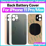 For IPhone 11 pro max Back Battery Cover Glass Housing Glass Door Back Battery Back Cover Case camer