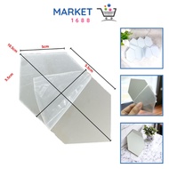 Market1688 Hexagonal Wall Mirror Sticker Mini Anti-Shatter Hexagon Glass Sticker Paste Mirror Wall Decoration Sticker Acrylic Mirror Tempered Glass Bathroom Toilet Decoration