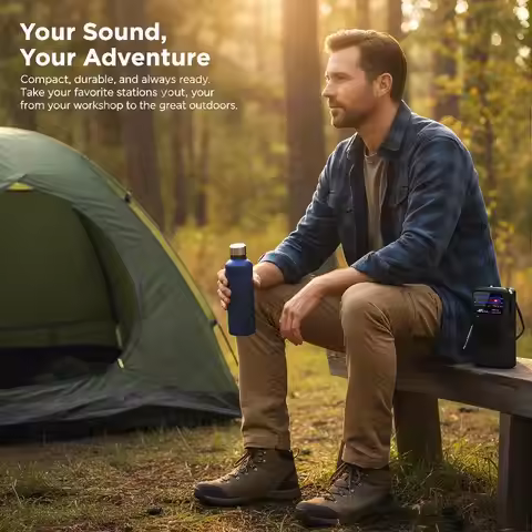 3 Band FM AM SW Portable Radio Battery Receiver Clear Speaker Strong Reception for Garden BBQ Outdoo