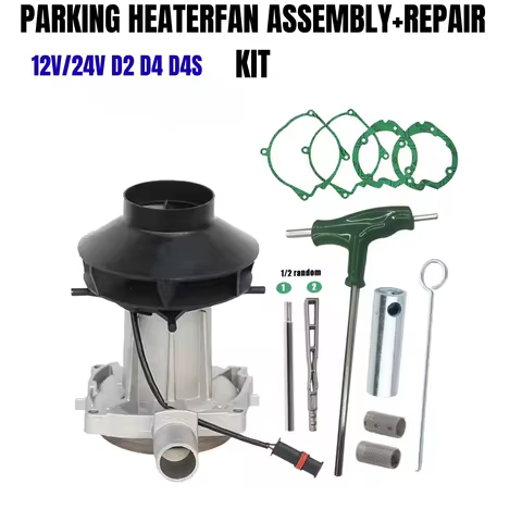 12V 24V Parking Heater Fan Assembly with 2KW 5KW Repair Kit for Webasto Air Top D2 D4 D4S Blower Mot