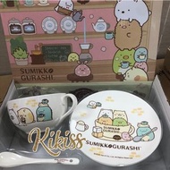 [現貨］旺角店🇯🇵日本角落生物 餐具套裝 （方糖 咖啡豆圖案） 湯匙+ 湯碗+ 餐碟
