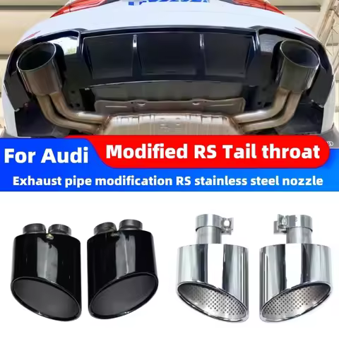 Suitable for AUDI A3 A4 A5 A6 A7 upgraded RS3 RS4 RS5 RS6 RS7 stainless steel tailpipe exhaust muffl