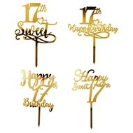 Cake topper SWEET SEVENTEEN/ SWEET SEVENTEEN ACRYLIC Cake decoration