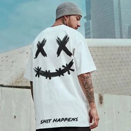 M-8XL Plus Size Short-Sleeved Round Neck Printed Trendy T-Shirt Men Grimace Tee Boys T Short Girls t