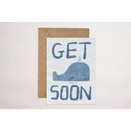 Get Well Soon(Whale) A6 Greeting Card