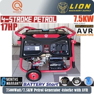 QUASA Q3 Q3G-E7500 17HP 4-Stroke Gasoline Generator 7500W 3600RPM with AVR System - 6 Months Local W