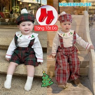 [VNTK Gives Socks] 4-piece Embroidered Collar Christmas Set for Boys and Girls ListenHouse NO16