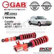 Toyota Corolla AE92 / AE100 / AE101 / AE111 - GAB HE Hilo Bodyshift Adjustable Suspension / Coilover