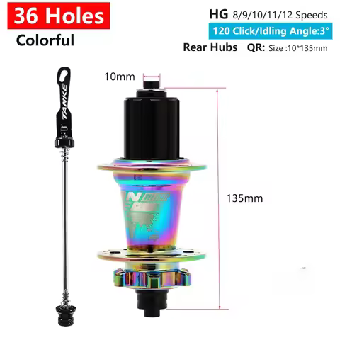 Tanke Ultralight MTB Hub 120 Clicks 6 Pawls 7-12 Speed Disc Brake