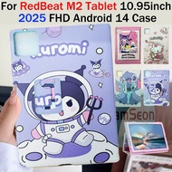 For RedBeat M2 Tablet 10.95 Inch 2025 Cute Cartoon Leather Case Red Beat M2 Lightweight Stand Cover