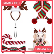 Pedgot 4 Pack Dog Costume Christmas Pet Costume Accessories Including Reindeer Antlers Headband Pet 