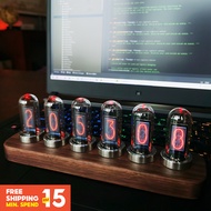 IPS RGB LED Quasi-Nixie Tube Clock Pickup Level Light Rhythm Level Meter Punk Rhythm Light Ornament