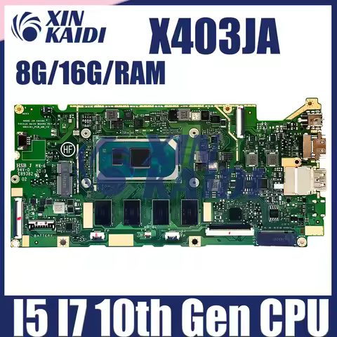 For ASUS VivoBook 14 X403J S403JA Mainboard X403JA i5-1035G1 CPU 8GB-RAM Laptop Motherboard 100% Tes