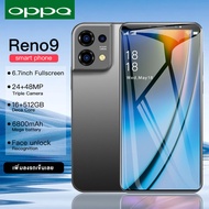 โทรศัพท์มือถือ OPPQ Reno9 สมาร์ทโฟน 4G/5G มือถือเต็มจอ6.7 นิ้ว โทรศัพท์บางๆ คุ้มค่าคุ้มราคา เล่นเกม บลูทูธ เมนูภาษาไทย รองรับแอปธนาคาร แบตเตอรี่6800mAh ระบบนำทาง GPS สองซิมสแตนคู่ Mobile phone มือถือราคาถูกๆ รองรับทุกซิมการ์ดในไทย