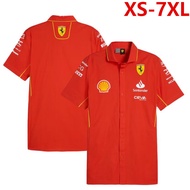 2026 New F1 Unisex Short Sleeve Polo Shirt + F1 Ferrari Racing Team Jersey